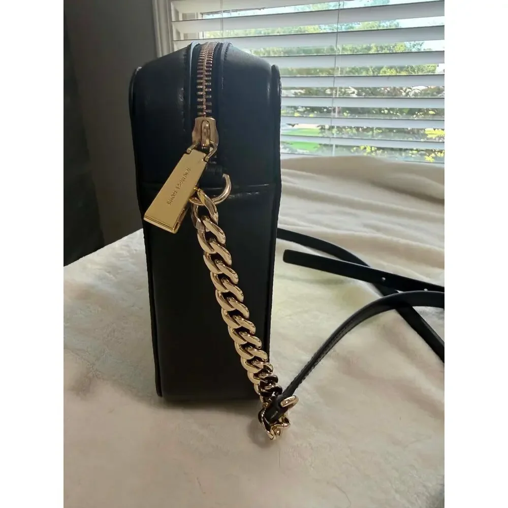 MICHAEL KORS Signature Logo Neon Stripe Medium Crossbody Bag Purse